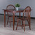 3-Piece Wooden Dining Table with Arched Chairs - 36" - Walnut Finish - IMAGE 4