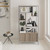 Storage Rack Shelf with Door Cabinet - 63" - Brown and Silver - IMAGE 2