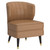 Wing Back Accent Chair - 33.5" - Saddle Brown and Black - IMAGE 1
