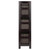 7 Piece Storage Shelf with Foldable Woven Baskets - 42" - Espresso and Chocolate - IMAGE 3