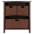4-Piece Wooden Storage Shelf with Woven Baskets - 30" - Walnut Finish - IMAGE 1