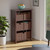 6 Pc Storage Shelf with 5 Foldable Woven Baskets - 43" - Walnut Brown - IMAGE 2