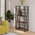 4-Piece Open Shelves with X-Frame - 35.5" - Walnut Finish - IMAGE 1
