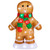 LED Lighted Acrylic Gingerbread Man with Scarf Outdoor Christmas Decoration - 14" - IMAGE 2