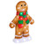 LED Lighted Acrylic Gingerbread Man with Scarf Outdoor Christmas Decoration - 14"