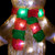 14" LED Lighted Acrylic Gingerbread Man with Scarf Outdoor Christmas Decoration