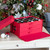 14" x 20" Candy Red Christmas Three Drawer Ornament Storage Box