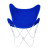 35" Retro Style Outdoor Patio Butterfly Chair with Royal Blue Cotton Duck Fabric Cover - IMAGE 1