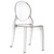 Rounded Backrest Outdoor Patio Dining Chair - 35.5" - Clear - IMAGE 2