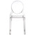 Rounded Backrest Outdoor Patio Dining Chair - 35.5" - Clear - IMAGE 3