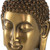 Resin Buddha Statue Head - 10.25" - Gold