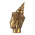 Resin Buddha Statue Head - 14.25" - Gold