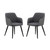 Curved Back Wooden Dining Chairs - 31" - Gray - 2ct - IMAGE 1