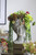Girl Head Bust with Wreath Crown Planter - 15.5" - Whitewash Finish - IMAGE 3