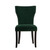 Velvet Armless Wooden Dining Chairs - 37" - Green and Brown - Set of 2 - IMAGE 3