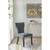 Velvet Armless Nail Head Wooden Dining Chairs - 37" - Gray and Brown - 2ct - IMAGE 2