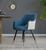 Dining Chairs with Iron Metallic Legs - 34" - Blue and Black - 2ct - IMAGE 5