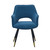 Dining Chairs with Iron Metallic Legs - 34" - Blue and Black - 2ct