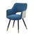 Dining Chairs with Iron Metallic Legs - 34" - Blue and Black - 2ct