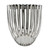 Stainless Steel Ribbed Drum Accent Table - 23" - Silver - IMAGE 2