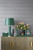 Faux Crocodile Leather Table Lamp with Tapered Drum Shade - 27" - Green