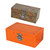 Nesting Print Boxes Dusk - 10" - Orange and Brown - 2ct - IMAGE 1