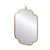 Curved Notched Edges Wall Mirror with Ring - 36" - Gold - IMAGE 6