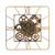 Roman Numerals Intertwining Gear Square Wall Clock - 35.5" - Gold - IMAGE 1