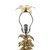 Marble Decorative Leaf Table Lamp with Drum Shade - 30.75" - White - IMAGE 4