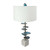 Agate Slice Table Lamp with Drum Shade - 29.5" - White and Blue - IMAGE 1