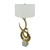 Aluminum Decorative Sculpture Table Lamp with Drum Shade - 32.25" - IMAGE 1