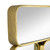 Geometric Rectangular Framed Wall Mirror - 32" - Gold