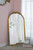 Floral Crest Wooden Floor Mirror - 4.25" - Gold