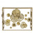 Floral Rectangular Console Table with Mirrored Top - 38.75" - Gold - IMAGE 3