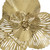 Floral Rectangular Console Table with Mirrored Top - 38.75" - Gold