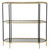3-Tier Mirrored Oval Console Table - 50" - Gold and Black - IMAGE 1