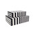 Striped Lidded Storage Boxes - 10" - Black and White - Set of 2 - IMAGE 3