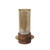 Large Hurricane Glass Candle Holder with Acacia Base - 13.5" - IMAGE 2