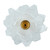 Floral Selenite Stone Candle Holder with Gold Frame - 5.5" - IMAGE 5