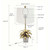 Leave Base Marble Table Lamp with Drum Shade - 29" - White and Gold
