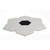 Flower Shaped Marble Cheese Board - 16" - White and Black - IMAGE 1