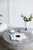 Flower Shaped Marble Cheese Board - 16" - White and Black - IMAGE 6