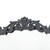 Baroque Style Full Length Arched Mirror - 5.5' - Black