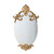 Antique Oval Wall Mirror with Ornate Design - 26" - Gold - IMAGE 1