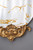 Antique Oval Wall Mirror with Ornate Design - 26" - Gold