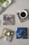 Agate Square Coaster - 4" - Blue - 4ct