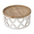 Lattice Weathered Whitewash Round Coffee Table - 32" - IMAGE 3