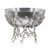 Hammered Aluminum Bowl with Twig Stand - 14.25" - Silver - IMAGE 1