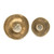 Boat-Shaped Marble-Style Aluminum Bowl - 8.5" - Blue and Gold - Set of 2