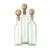 Slim Glass Bottles with Wooden Stopper - 17.75" - Set of 3 - IMAGE 1